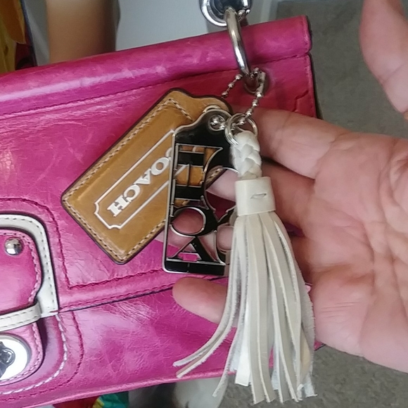 GORGEOUS COLORBLOCK WAXED GENUINE LEATHER 70th ANNIVERSARY COACH WILLIS BAG - Picture 16 of 17